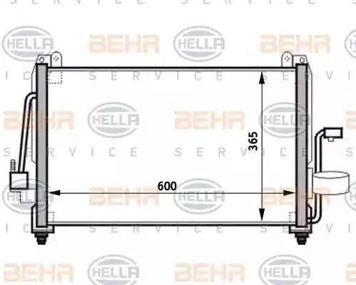 Конденсатор, кондиционер 8FC351024141 HELLA