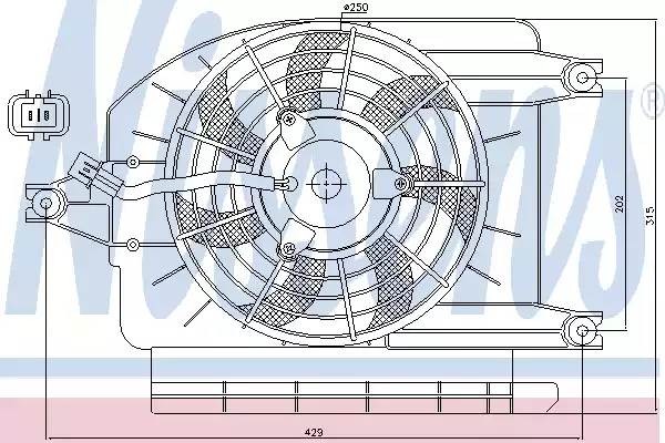 Вентилятор, конденсатор кондиционера 85273 NISSENS
