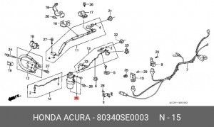 Осушитель, кондиционер 80340SE0003 HONDA