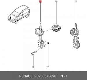 Амортизатор подвески 8200675690 RENAULT