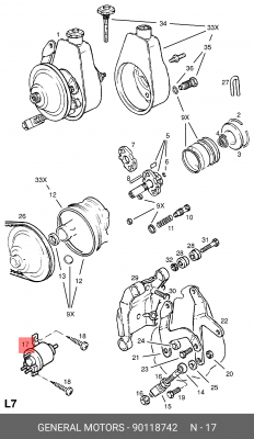 Клапан, управление рециркуляция ОГ 90118742 GENERAL MOTORS