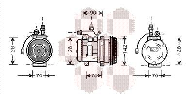 Компрессор, кондиционер 7400K029 VAN WEZEL