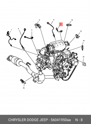 Лямбда-зонд 56041 950AA CHRYSLER