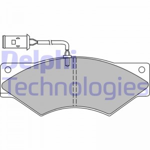 Комплект тормозных колодок, диско LP8040 DELPHI
