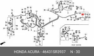 Тормозной шланг 46431SR3937 HONDA