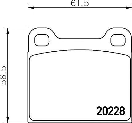 Комплект тормозных колодок, диско 2022803 TEXTAR