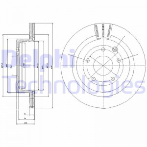 Тормозной диск BG3354 DELPHI