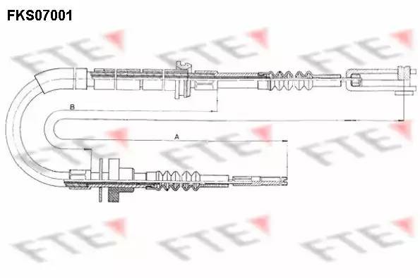 Трос, управление сцеплением FKS07001 FTE