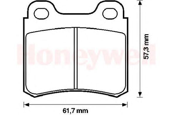 Комплект тормозных колодок, диско 571388B BENDIX JURID