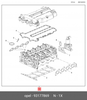 Комплект прокладок, головка цилиндра 93177869 GENERAL MOTORS