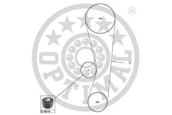 Комплект ремня ГРМ SK-1519 OPTIMAL