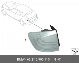 Фонарь задний 63 21 2 990 110 BMW