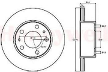 Тормозной диск 569105B BENDIX JURID