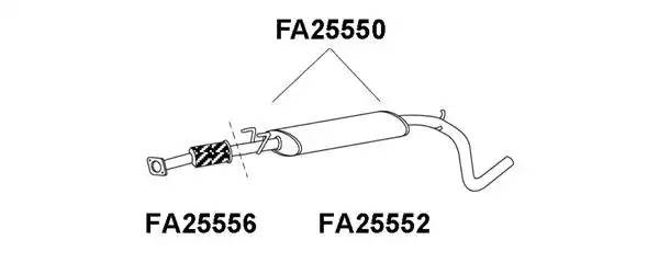 Предглушитель выхлопных газов FA25550 VENEPORTE