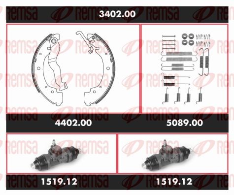 Комплект тормозных колодок 340200 REMSA