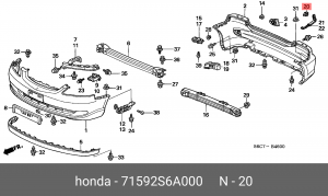 Клипса крепежная 71592S6A000 HONDA