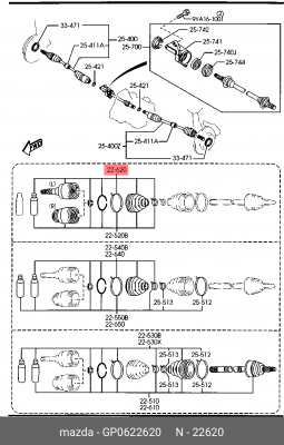 ШРУС GP0622620 MAZDA