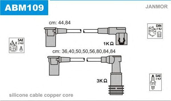 Ккомплект проводов зажигания ABM109 JANMOR