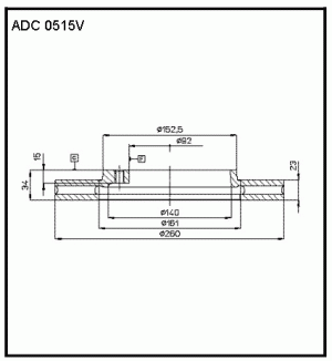 Диск тормозной ADC0515V ALLIED NIPPON