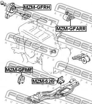 Подушка двигателя MZM-GFMF FEBEST