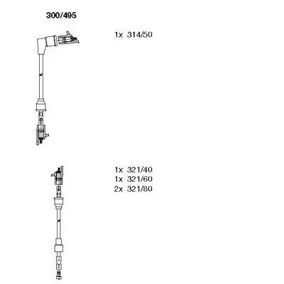 Ккомплект проводов зажигания 300495 BREMI