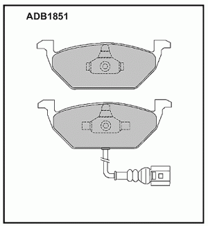 Колодки тормозные дисковые ADB1851 ALLIED NIPPON