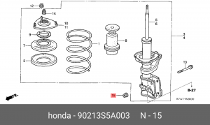 Гайка 90213S5A003 HONDA