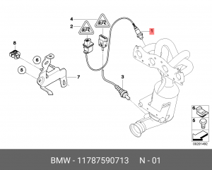 Датчик кислородный (лямбда-зонд) 11 78 7 590 713 BMW