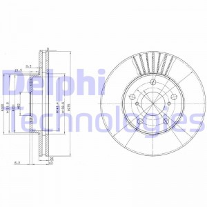 Тормозной диск BG3856 DELPHI