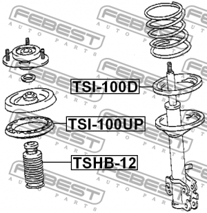 Проставка пружины подвески TSI-100UP FEBEST