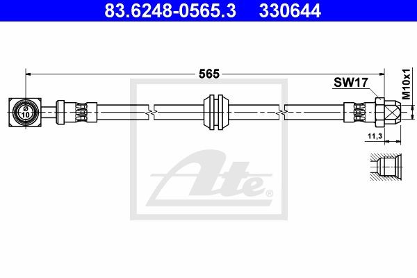 Тормозной шланг 83.6248-0565.3 ATE