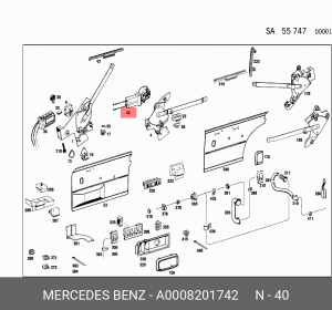 Электродвигатель, стеклоподъемник A 000 820 17 42 MERCEDES BENZ