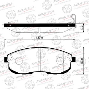 Колодки тормозные дисковые AV709 AVANTECH