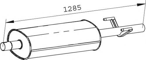 Средний глушитель выхлопных газов 74344 DINEX