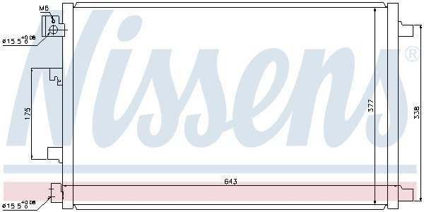 Конденсатор, кондиционер 940039 NISSENS