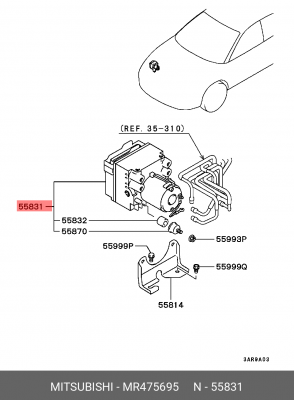 Гидроагрегат, тормозная система MR475695 MITSUBISHI