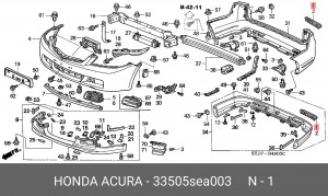 Светоотражатель - катафот 33505SEA003 HONDA