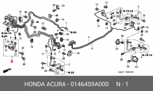 Тормозной шланг 01464S9A000 HONDA