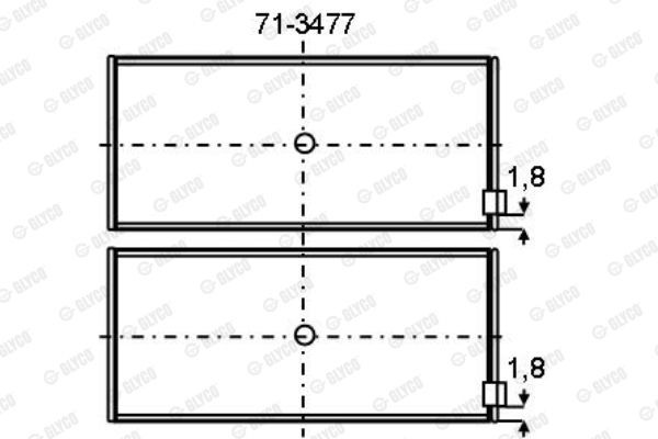 Подшипник 71-3477 GLYCO