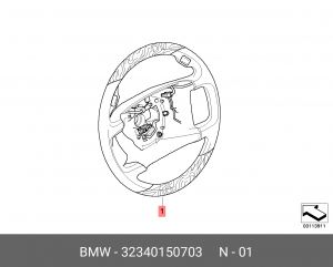 Колесо рулевое 32 34 0 150 703 BMW