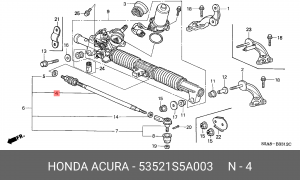 Осевой шарнир, рулевая тяга 53521S5A003 HONDA