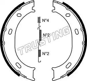 Комплект тормозных колодок, стояночная тормозная система 052126K TRUSTING