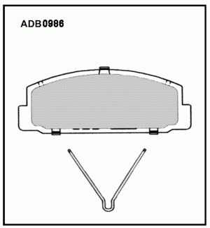 Колодки тормозные дисковые ADB0986 ALLIED NIPPON
