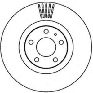 Тормозной диск 562265B BENDIX JURID