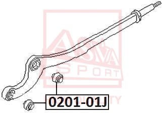 Сайлентблок заднего рычага 0201-01J ASVA