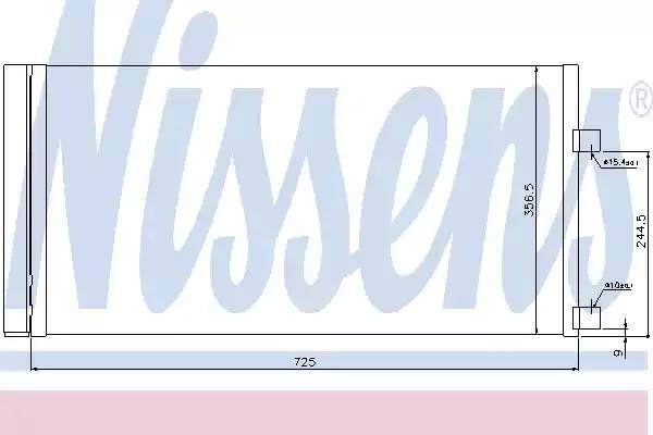 Конденсатор, кондиционер 940034 NISSENS