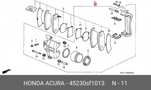 Тормозной суппорт 45230SF1013 HONDA