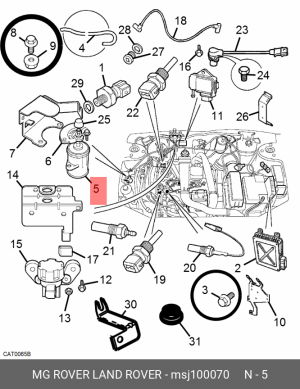 Датчик, положение педали акселератора MSJ100070 MG ROVER LAND ROVER