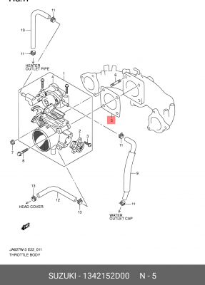 Прокладка дроссельной заслонки 13421-52D00 SUZUKI