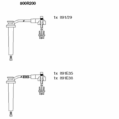 Ккомплект проводов зажигания 800R200 BREMI